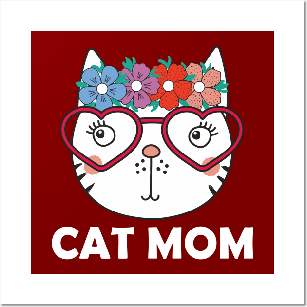 Cat Mom Wall Art by Sena